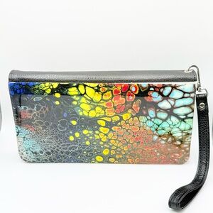 Colorful Abstract Clutch Wristlet